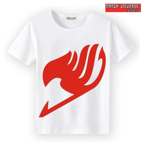 T-SHIRT FAIRY TAIL EMBLEME ROUGE - Blanc / XS