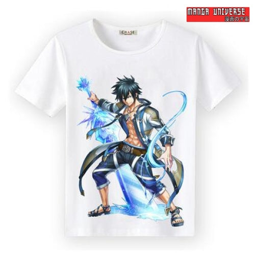 T-SHIRT FAIRY TAIL GRAY EPEE BLEU - Blanc / XS