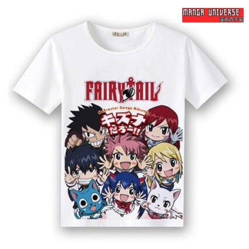 T-SHIRT FAIRY TAIL MINI EQUIPE - Blanc / XS