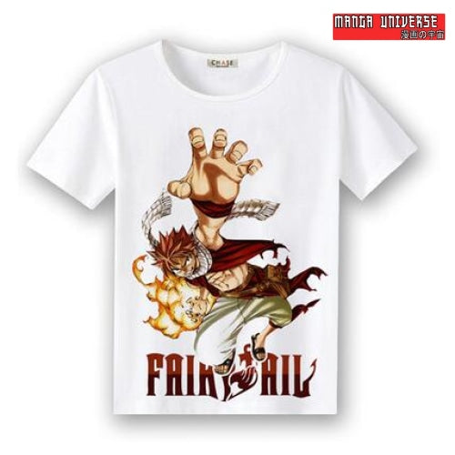 T-SHIRT FAIRY TAIL NATSU ATTAQUE 2 - Blanc / XS