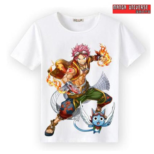 T-SHIRT FAIRY TAIL NATSU POWER - Blanc / XS