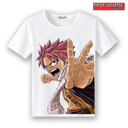 T-SHIRT FAIRY TAIL NATZU POING - Blanc / XS