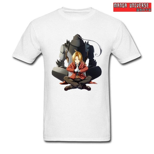 T-SHIRT FULL METAL ALCHEMIST DUO DE CHOC - Blanc / XS