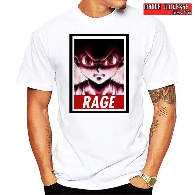 T shirt hunter x hunter rage - Blanc / 2XL