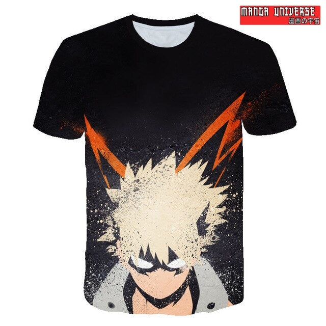 T-SHIRT MY HERO ACADEMIA BAKUGO - Noir / XS