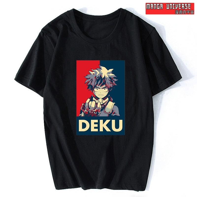 T shirt my hero academia deku - Noir / L