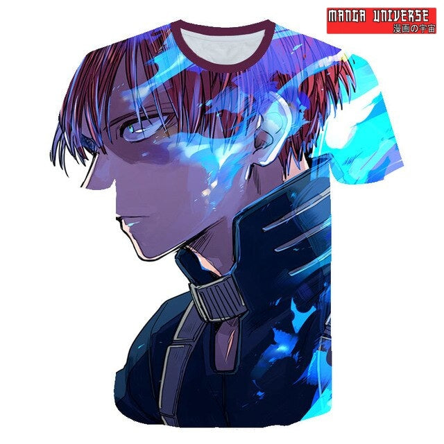 T-SHIRT MY HERO ACADEMIA SHOTO - Bleu / XS