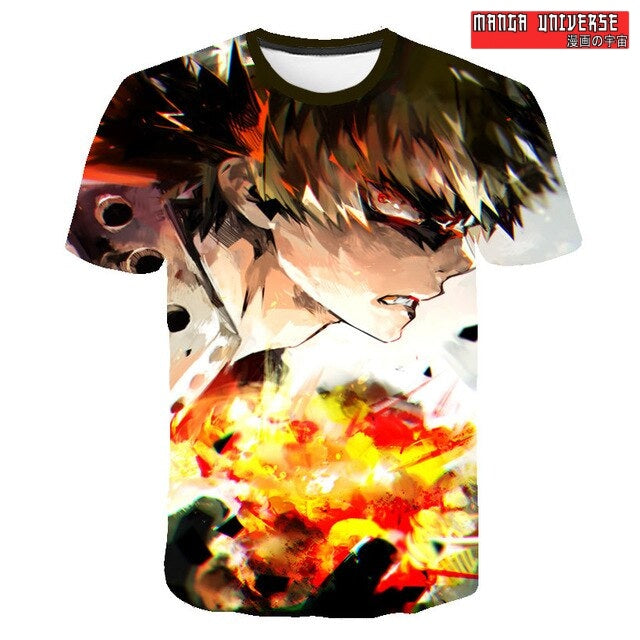 T-SHIRT MY HERO ACADEMIA SHOTO - Rouge / XS