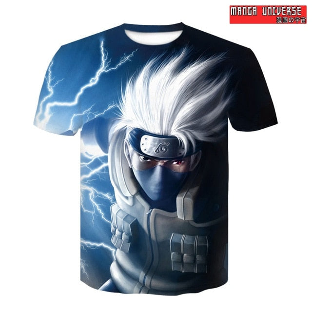 T-SHIRT NARUTO KAKASHI - Bleu / XS