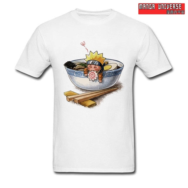t shirt naruto ramen - Blanc / S
