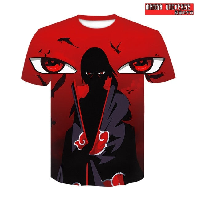 T-SHIRT NARUTO SASUKE - Rouge / XS