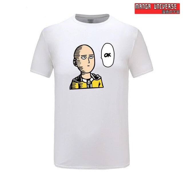 T shirt OK one punch man - Blanc / XXL