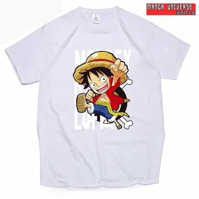 t shirt one piece luffy - Blanc / L