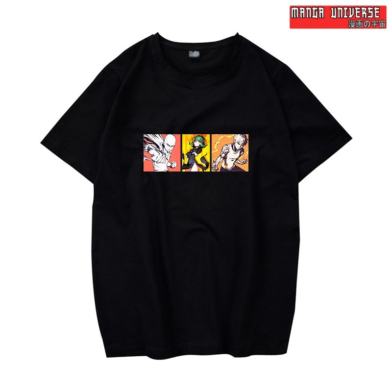 T shirt one punch man Heroes - Noir / XXXL