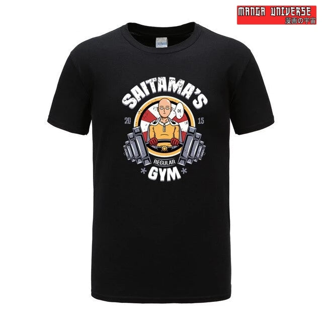 T shirt saitama gym - Noir / XS