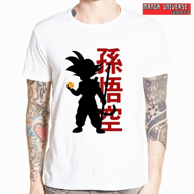 T shirt san goku dragon ball - Blanc / S
