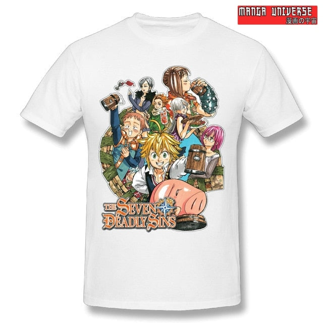 T shirt seven deadly sins - Blanc / XL