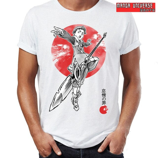 T-SHIRT SEVEN DEADLY SINS KING - Blanc / XS