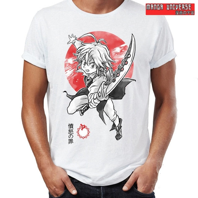 T-SHIRT SEVEN DEADLY SINS MELIODAS - Blanc / XS