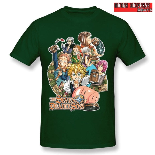 T shirt seven deadly sins - Vert Foncé / XL
