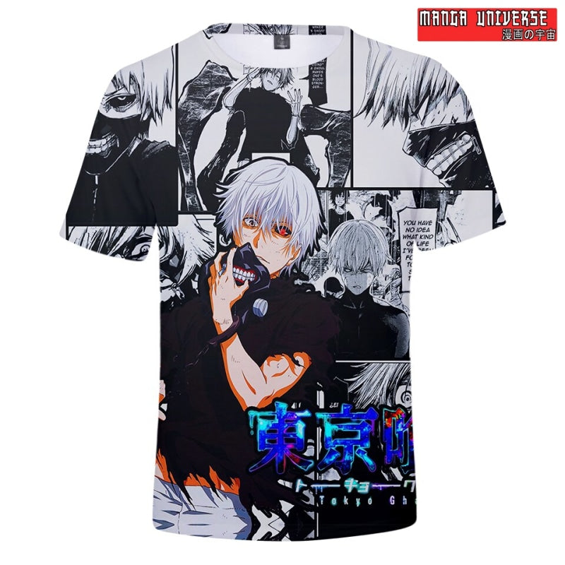 T-SHIRT TOKYO GHOUL STORY - Blanc/Noir / XS