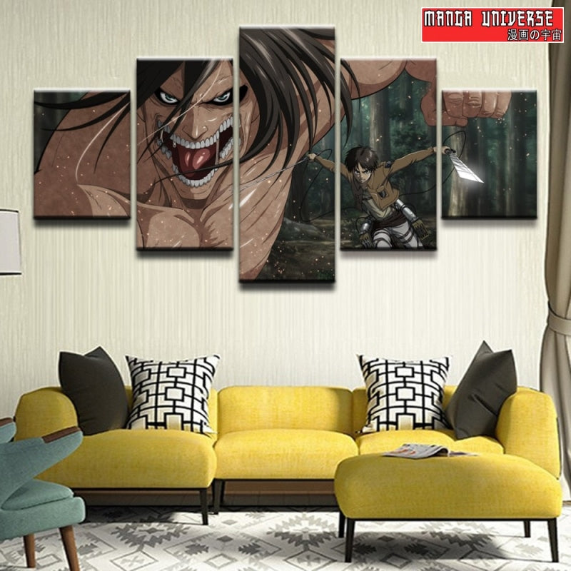 Tableau attaque des titans eren - Petit / Sans cadre