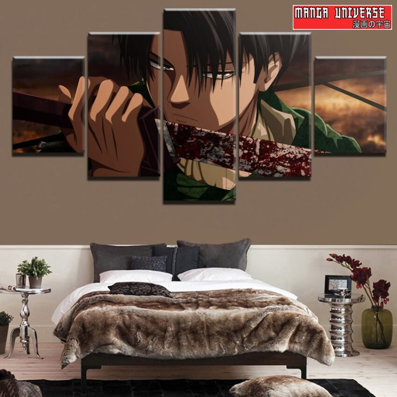 Tableau attaque des titans livai