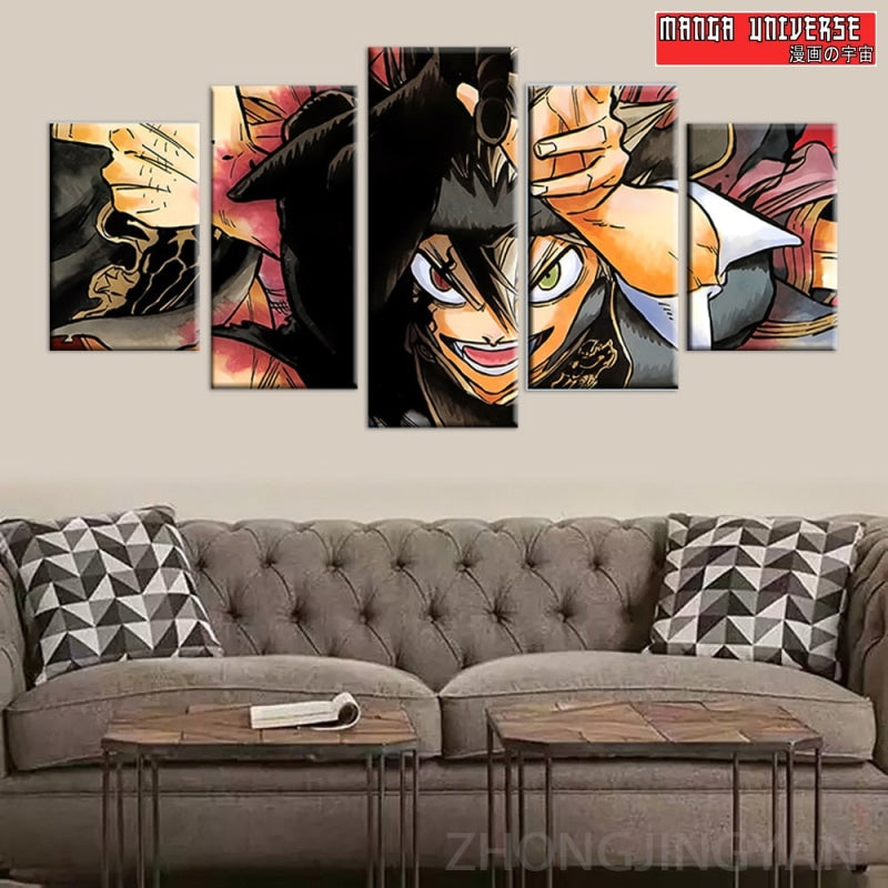 TABLEAU BLACK CLOVER Asta Combat - Petit / Sans Cadre