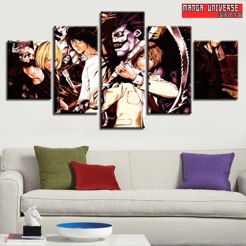 TABLEAU DEATH NOTE HEROS DE LA SAGA - Petit / Sans Cadre