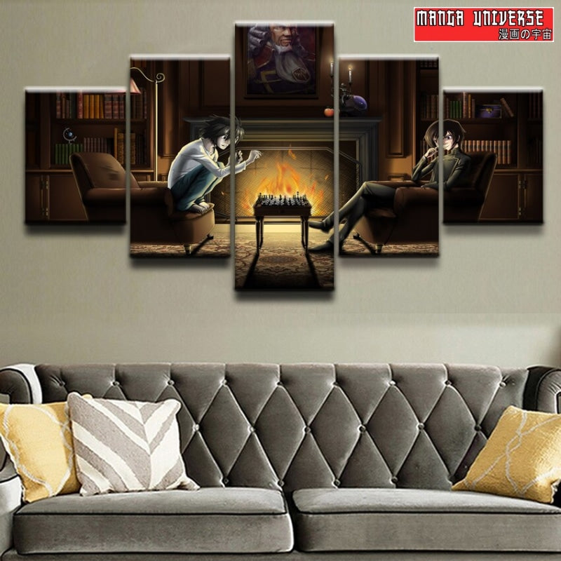 TABLEAU DEATH NOTE La partie d’échec - Petit / Sans Cadre