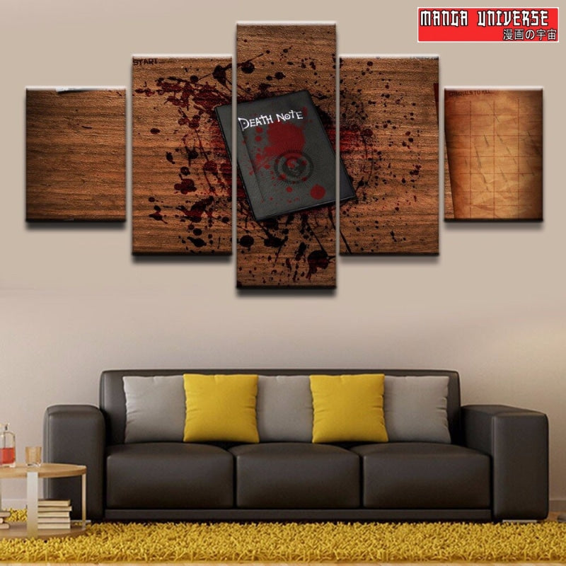 TABLEAU DEATH NOTE LES NOTES DE LIGHT - Moyen / Sans Cadre