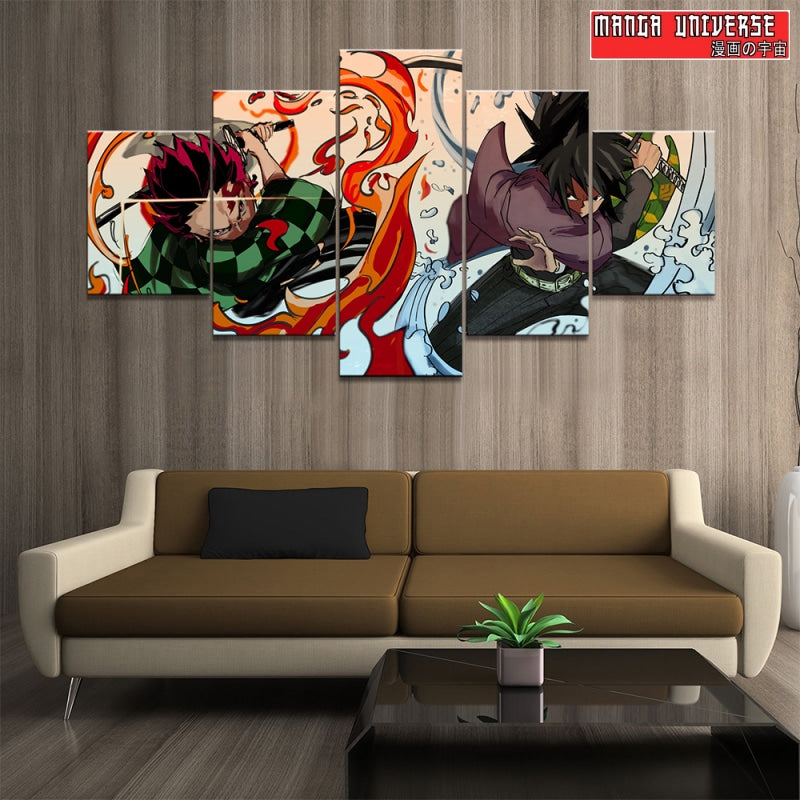 Tableau Demon Slayer Tanjiro Giyu