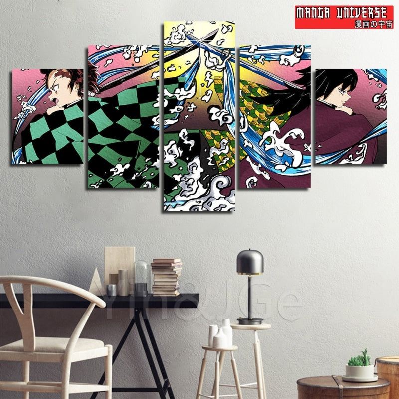 Tableau demon slayer tanjiro giyuu