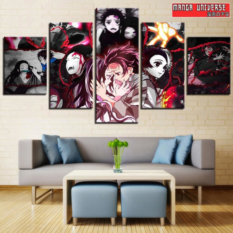 TABLEAU DEMON SLAYER TANJIRO NEZUKO - Petit / Sans Cadre