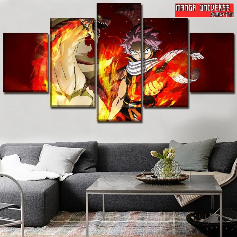 TABLEAU FAIRY TAIL NATSU FLAMME - Petit / Sans Cadre