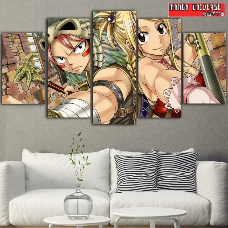 TABLEAU FAIRY TAIL NATSU LUCY DUO DE CHOC - Petit / Sans