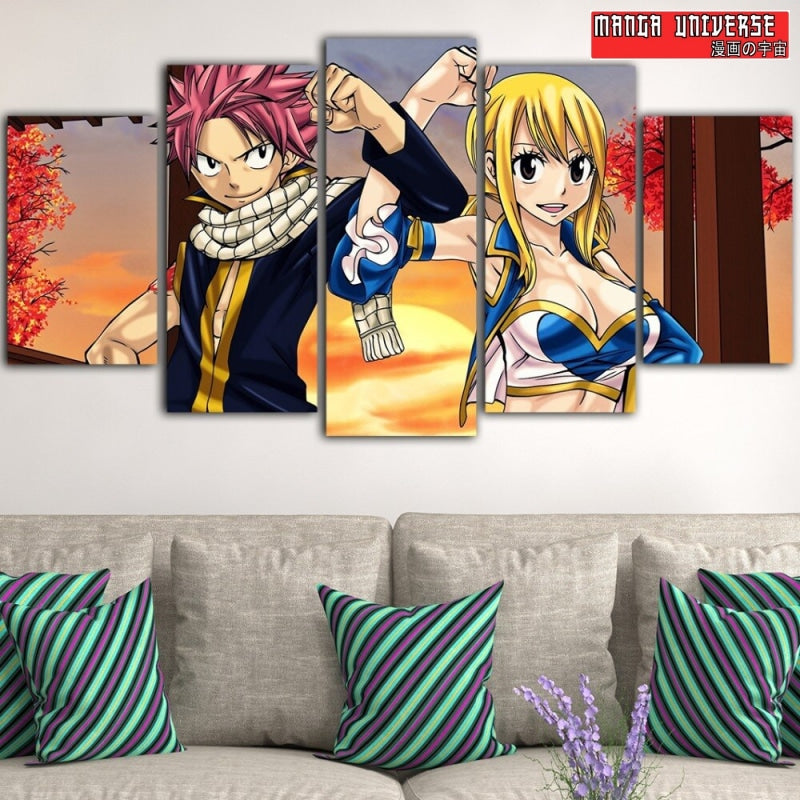 TABLEAU FAIRY TAIL NATSU LUCY DUO PARFAIT - Petit / Sans
