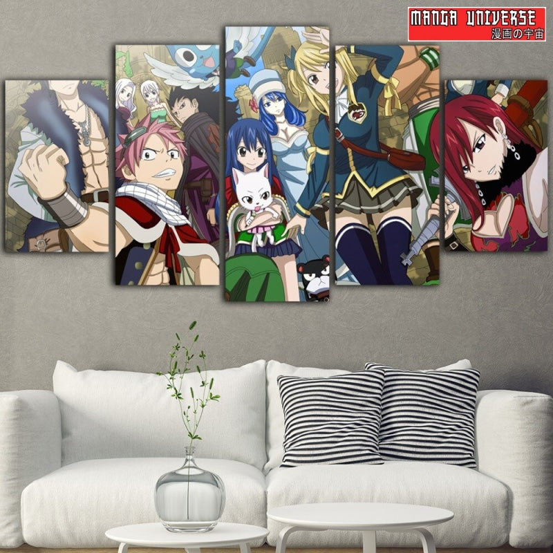 TABLEAU FAIRY TAIL prêt à ce battre - Petit / Sans Cadre