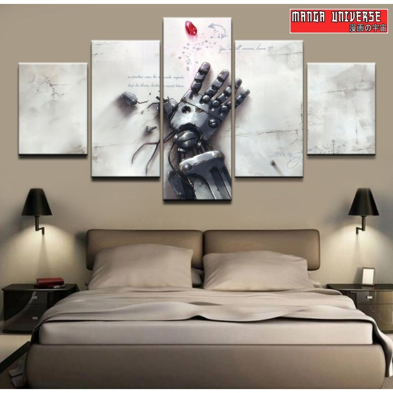 TABLEAU FULL METAL ALCHEMIST ALPHONSE MAIN DE METAL - Petit