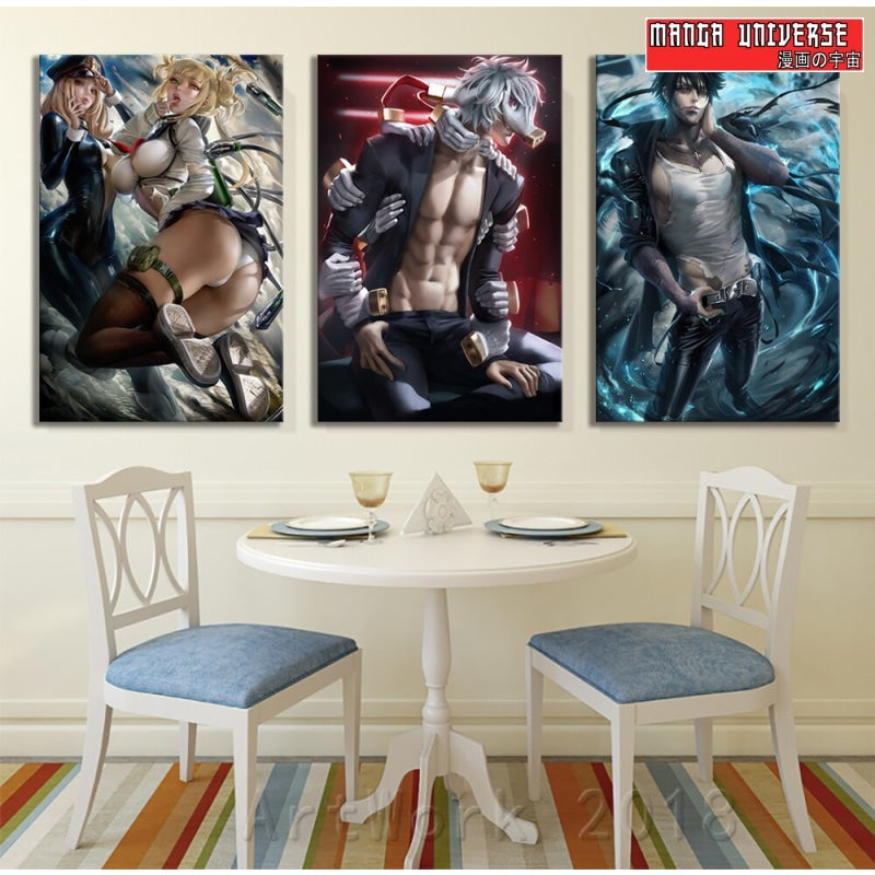 TABLEAU MY HERO ACADEMIA SUPER-VILAINS - Moyen / Sans Cadre