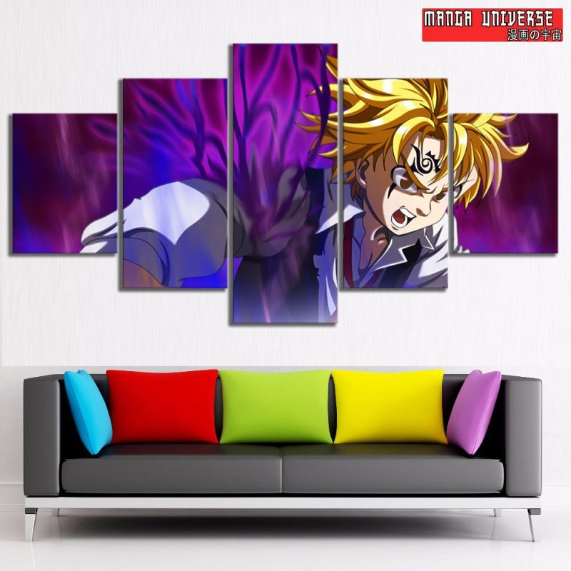 TABLEAU SEVEN DEADLY SINS MELIODAS DEMON - Moyen / Sans 