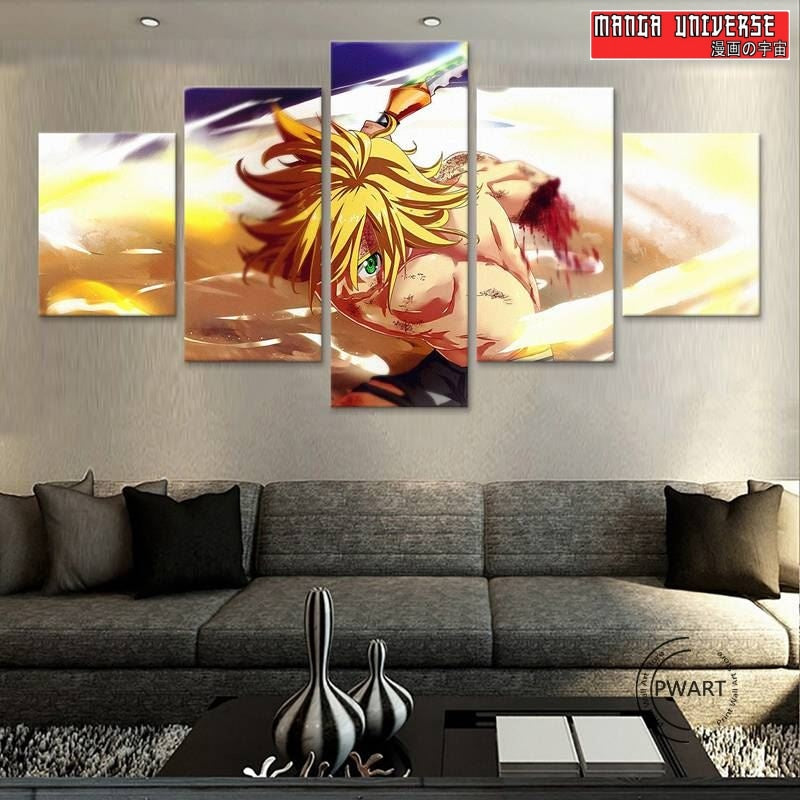 TABLEAU SEVEN DEADLY SINS MELIODAS - Petit / Sans Cadre