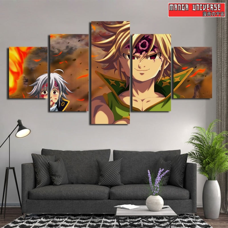 TABLEAU SEVEN DEADLY SINS MELIODAS - Petit / Sans Cadre