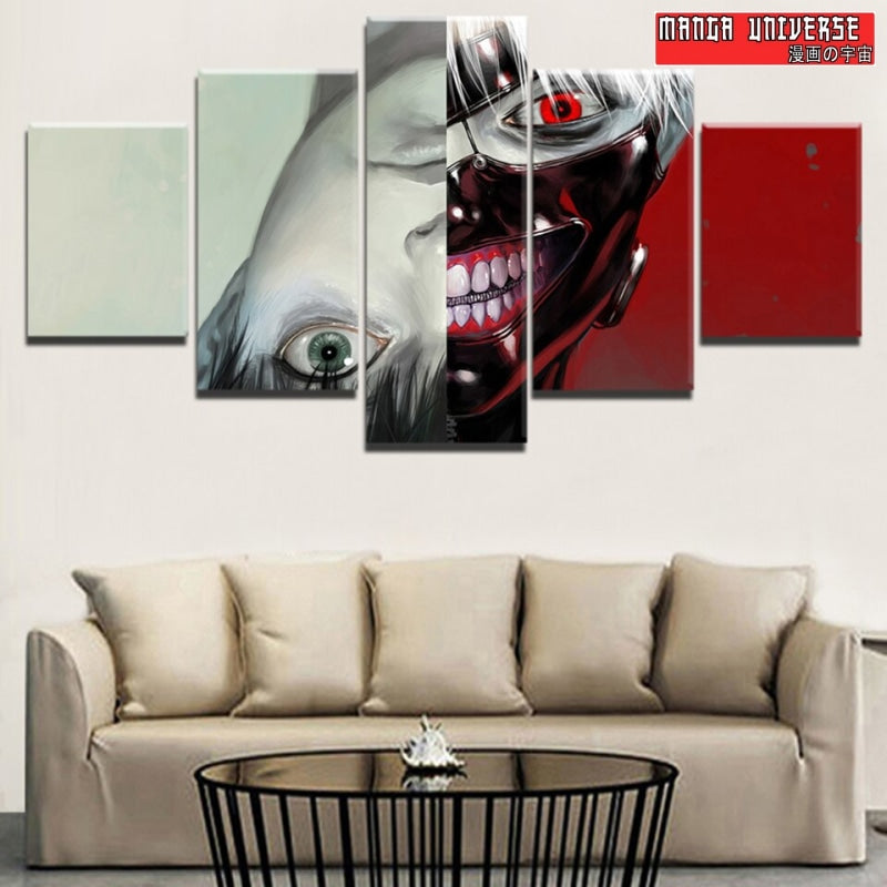 TABLEAU TOKYO GHOUL KEN KANEKI DOUBLE FACE - Petit / Sans