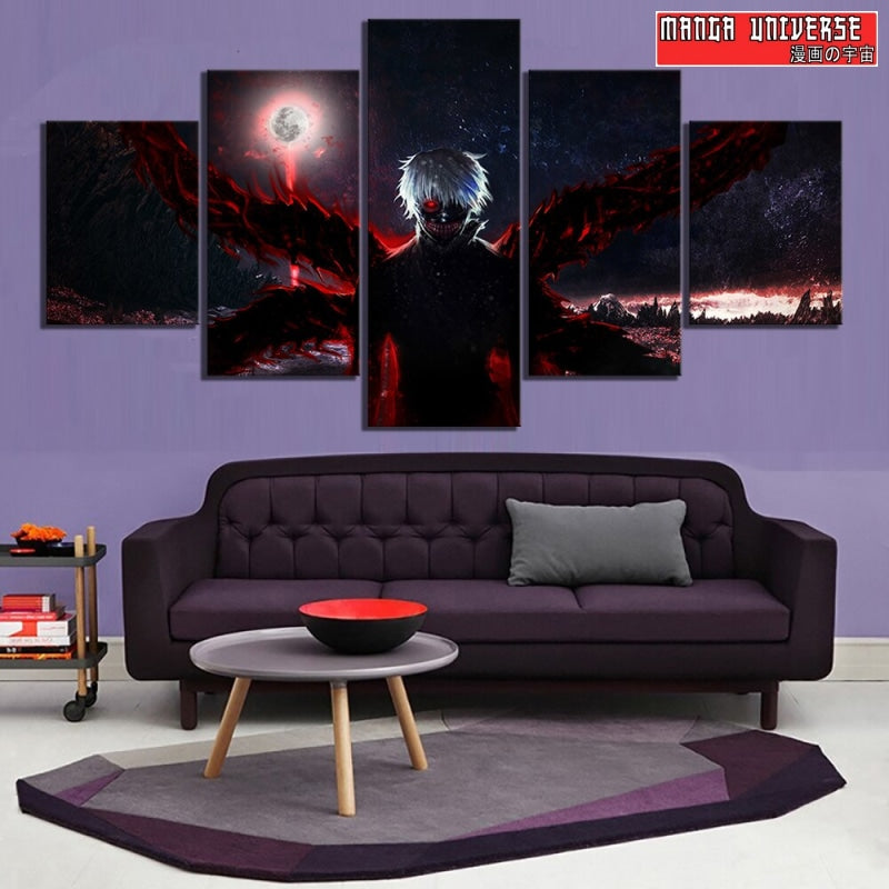 TABLEAU TOKYO GHOUL KEN KANEKI LUNE - Petit / Sans Cadre