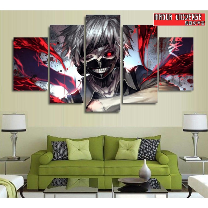 TABLEAU TOKYO GHOUL KEN KANEKI MECHANT - Petit / Sans Cadre